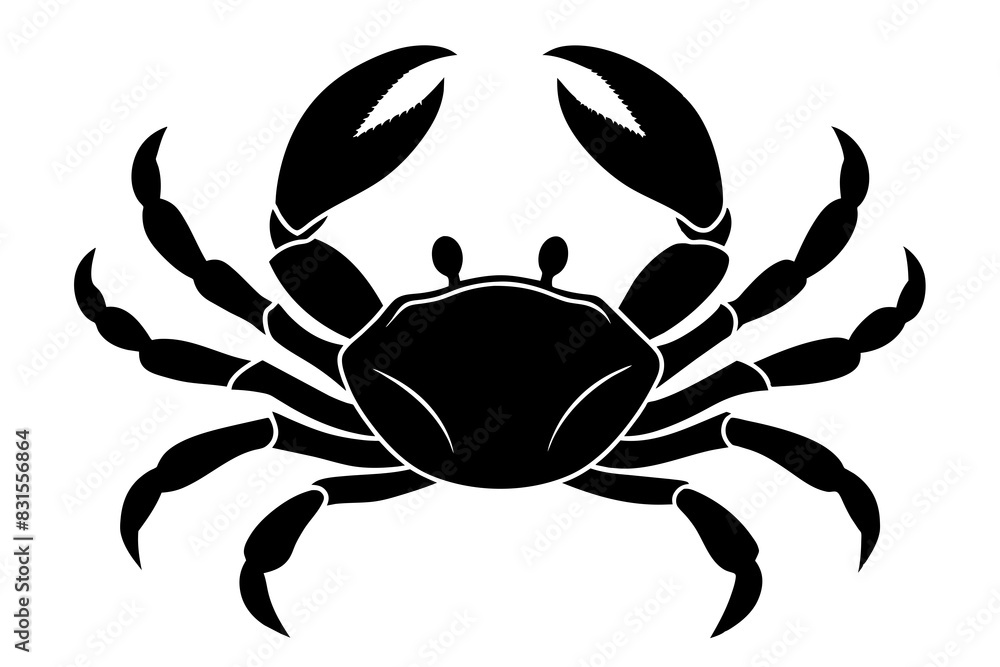 crab silhouette vector illustration crab silhouette vector illustration