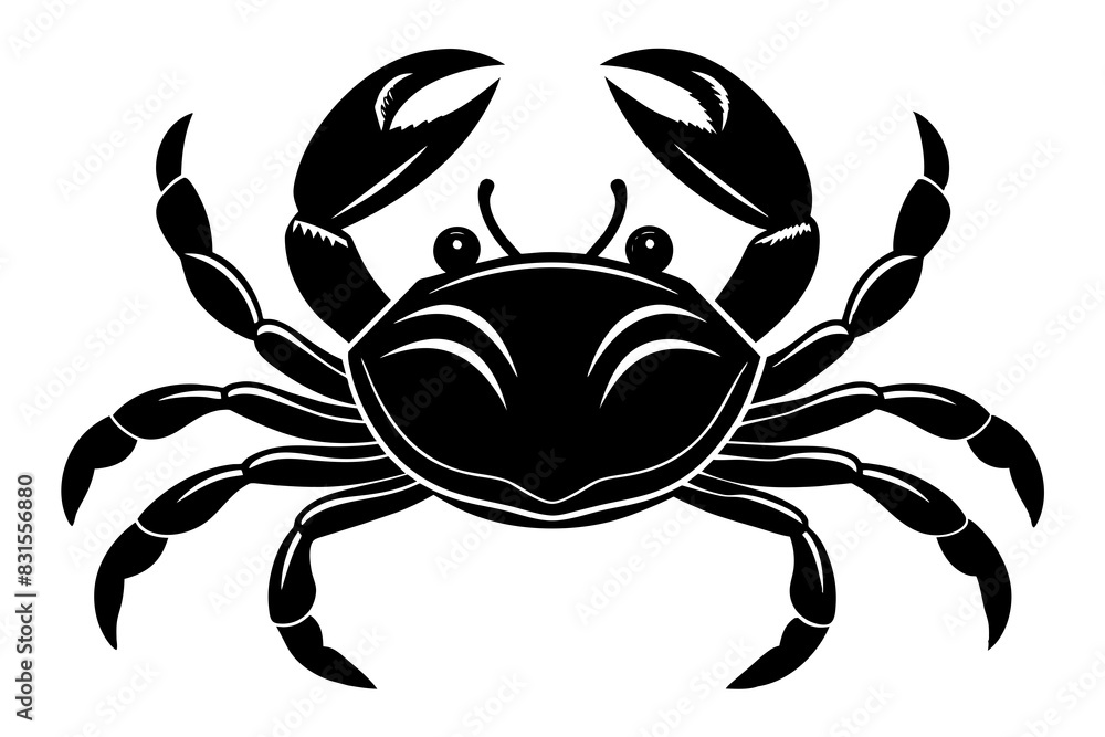 crab silhouette vector illustration crab silhouette vector illustration