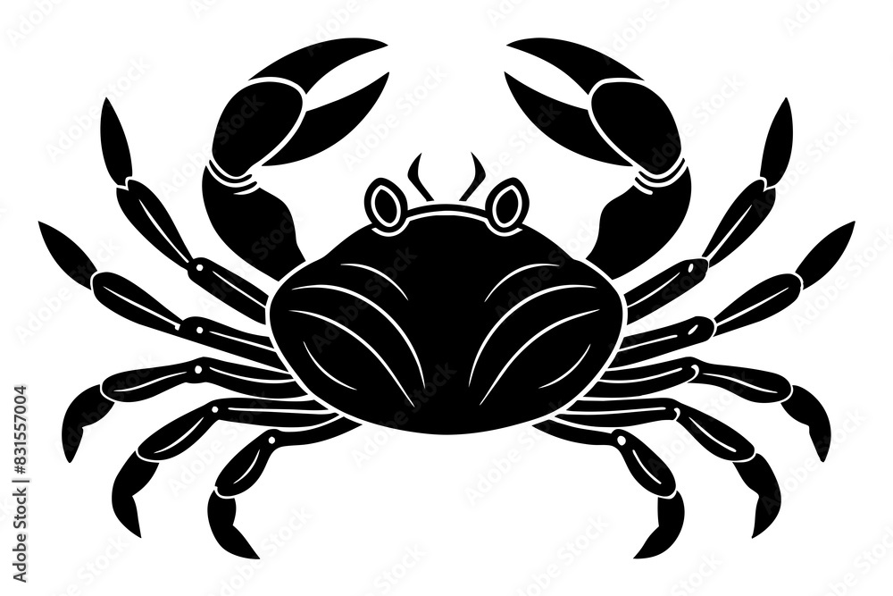 crab silhouette vector illustration crab silhouette vector illustration