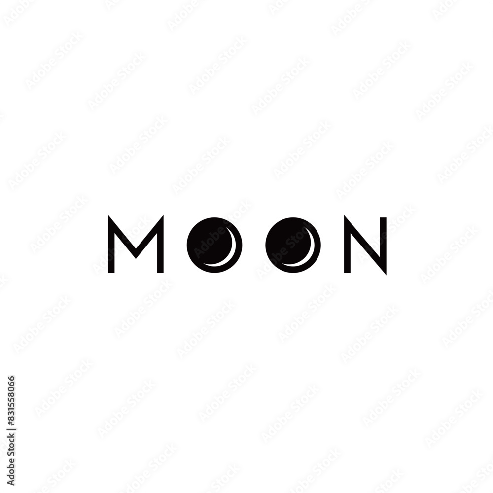 The MOON logo combines two moons in a double O The MOON logo combines two moons in a double O