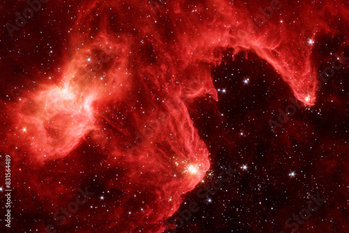 Fototapeta Naklejka Na Ścianę i Meble -  Beautiful red space. Elements of this image furnished by NASA