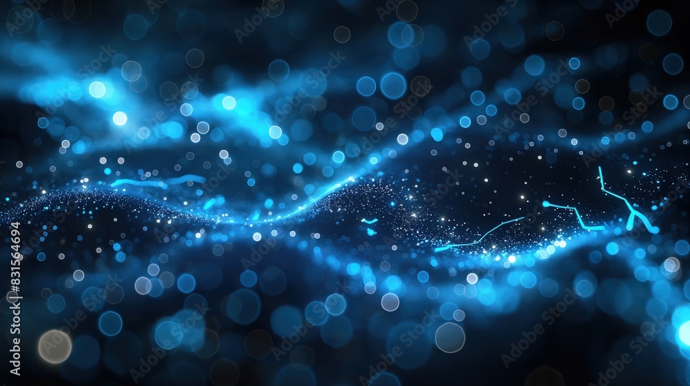Abstract Blue Glowing Particles Background Abstract Blue Glowing Particles Background