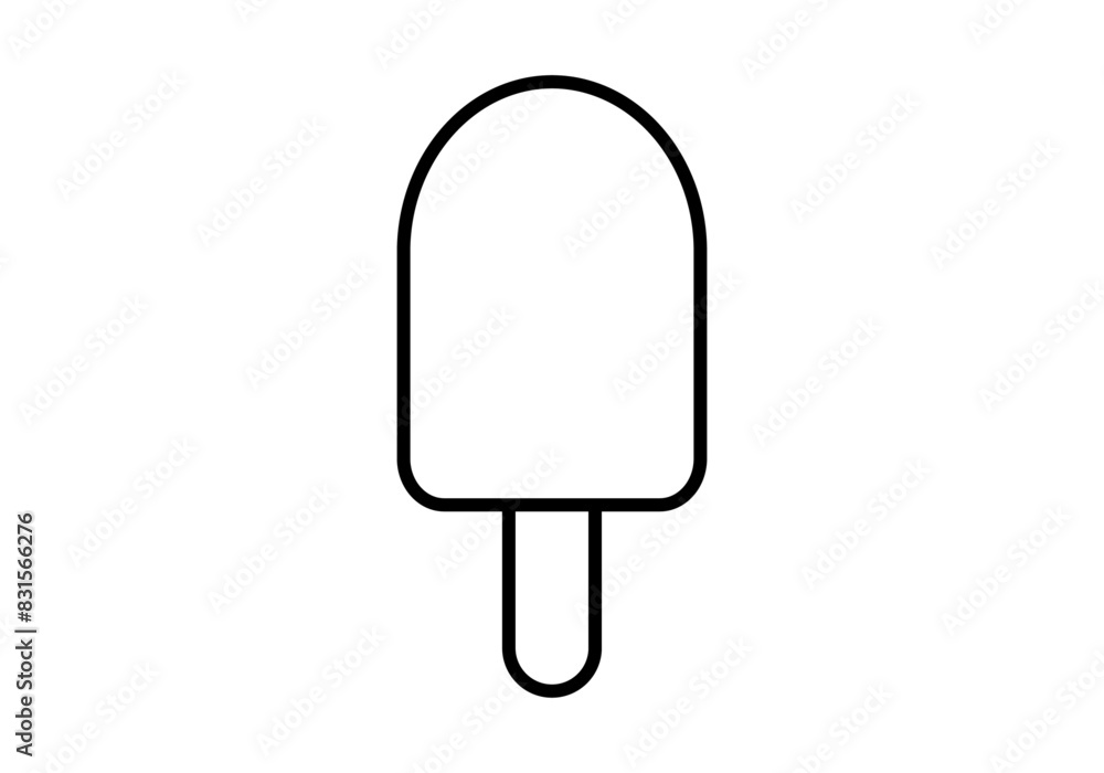Icono negro de helado de paleta Icono negro de helado de paleta