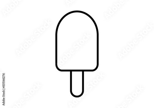 Icono negro de helado de paleta