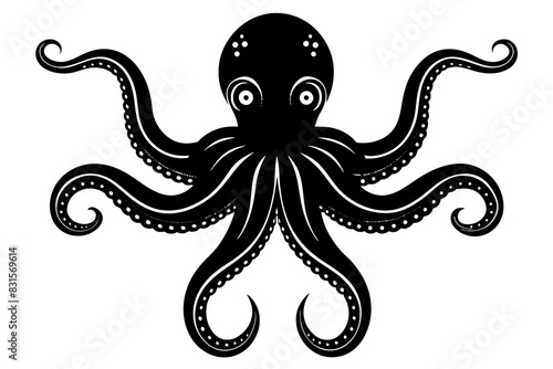 octopus silhouette vector illustration
