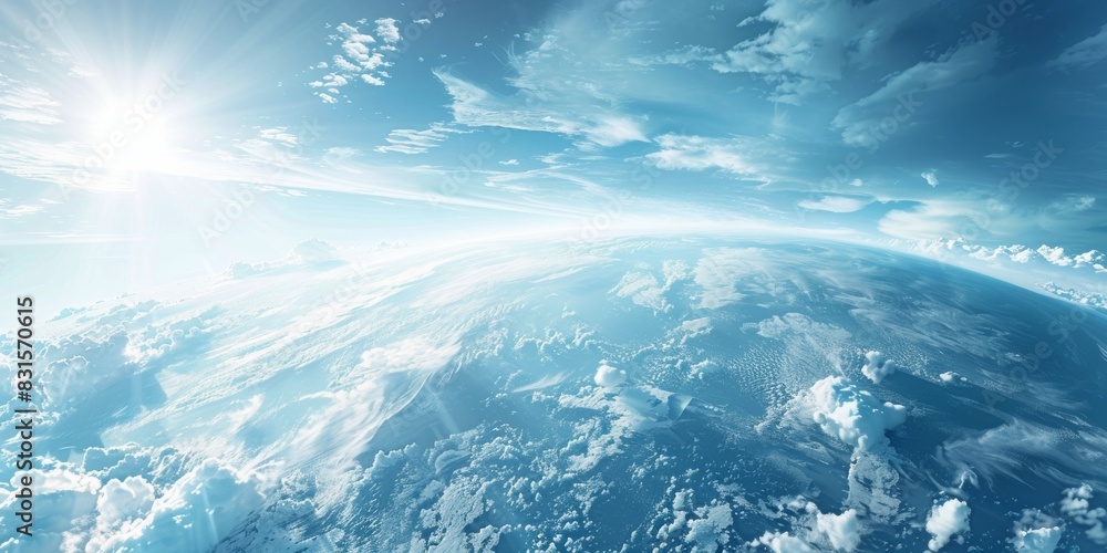 Fototapeta premium Global Economy and Climate Change Visualization