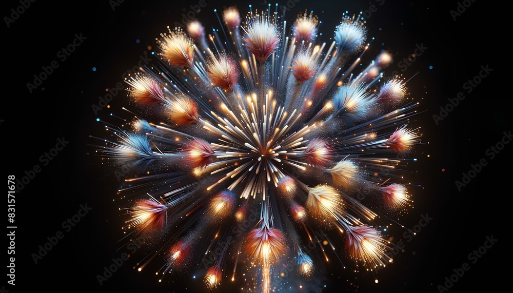 Fototapeta premium fireworks on the night sky