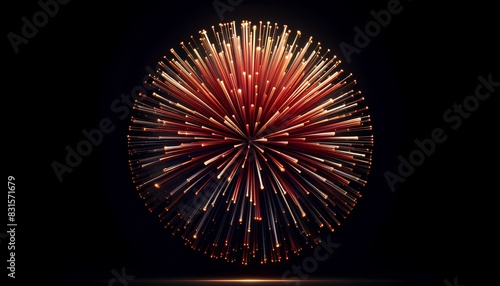fireworks on the night sky photo