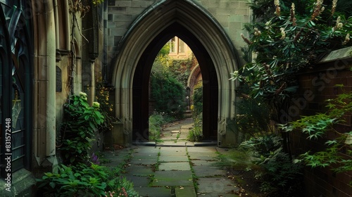 Archway entrance to the church