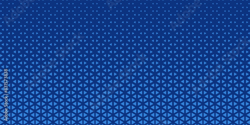 Triangles Halftone Pattern Vector Abstract Geometric Technology Background. Triangular Half Tone Texture. Minimal Style Dynamic Tech Wallpaper