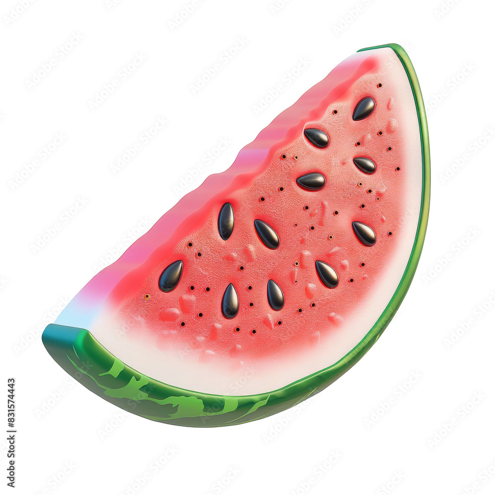 Watermelon fruit 3d realistic render icon. Watermelon fruit 3d realistic render icon.