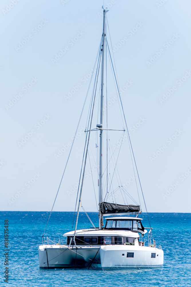 catamaran sailboat on the sea catamaran sailboat on the sea
