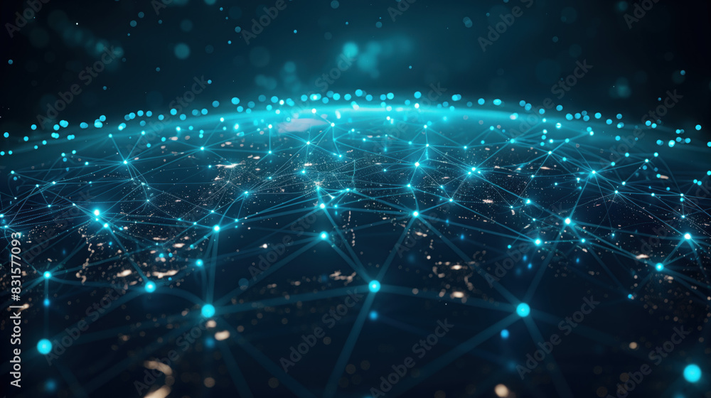 Obraz premium Modern technology concept showing a web of connections