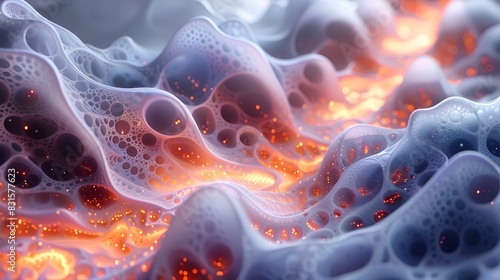 Mesmerizing Fluid Dynamics The Delicate Shatter and Reform of Intricate Fractal Patterns of Light and Color photo