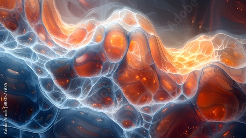 Fractal Patterns in Fluid Dynamics A Delicate Dance of Light and Color photo