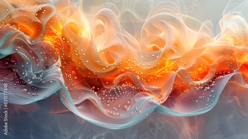 Mesmerizing Fluid Dynamics Delicate Fractal Patterns of Light and Color Transforming in Harmony photo