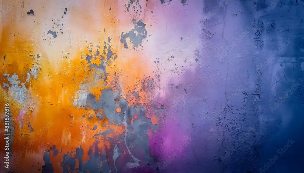 Fototapeta premium colorful orange pink and purple background distressed grunge texture abstract hot vibrant colors 