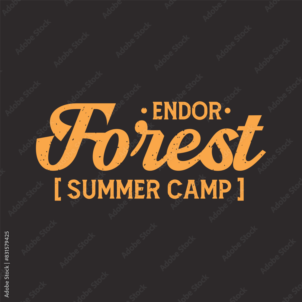 Obraz premium Endor forest summer camp T shirt design, Adventure retro vintage, Camping Shirt, Outdoor Graphic tShirts design