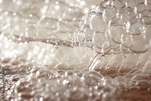 A high-speed shot of a bubble wrap sheet popping under pressure photo