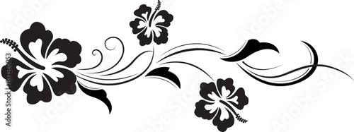 Sketch Floral Botany Collection. flower drawings. Black and white with line art on white backgrounds.  Illustrations.Vector eps © Muginandaru