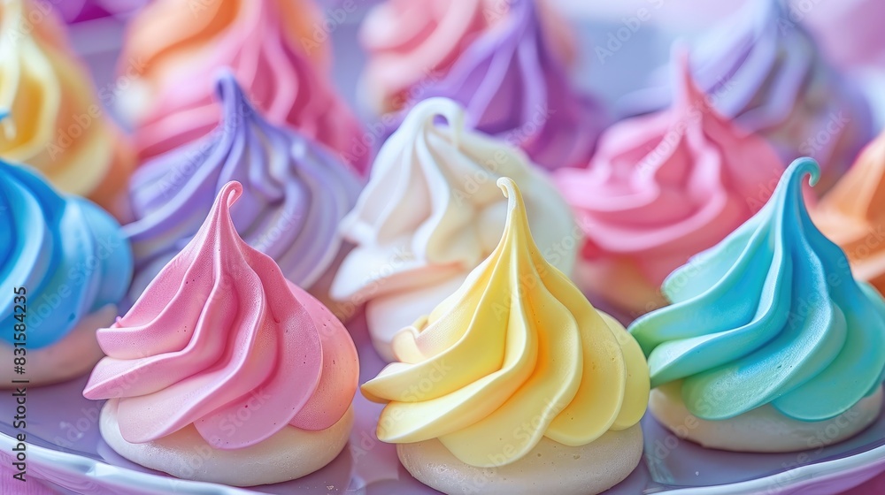 Meringue Rainbow Sweets Meringue Rainbow Sweets