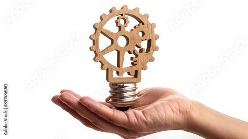 Lightbulb Illustration on White Background Showing Teamwork and Operational Excellence.