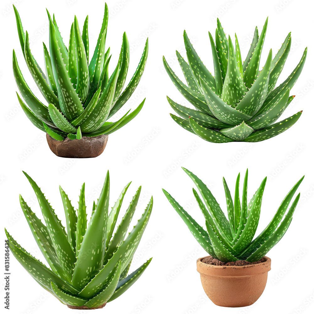 Photo of Aloe Vera herb, America herb, isolated on transparent background Photo of Aloe Vera herb, America herb, isolated on transparent background