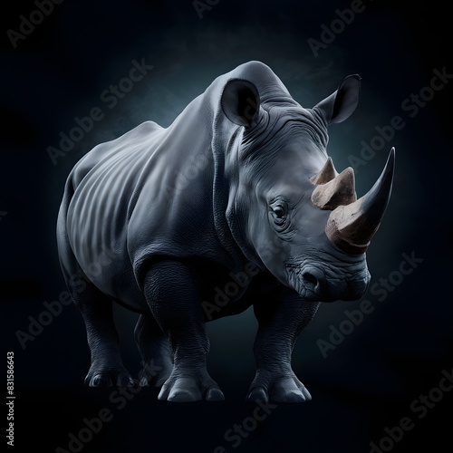 dark black rhino photo