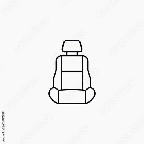 sport car seat vehicle icon