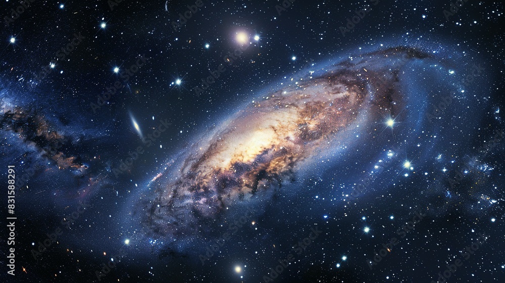 Fototapeta premium Deep Space and Galaxies: Starry Night Sky Collage