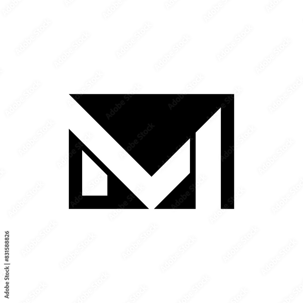 Abstract ML or LM logo 100