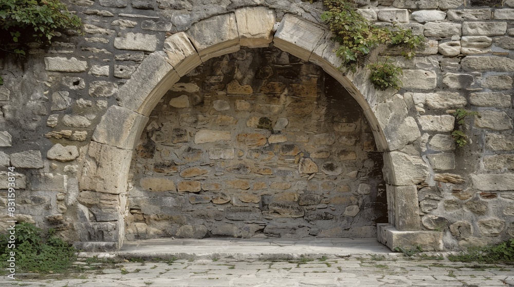 Background Stone,Rustic stone archway with a broad area for advertisements or promotional content. Background Stone,Rustic stone archway with a broad area for advertisements or promotional content.