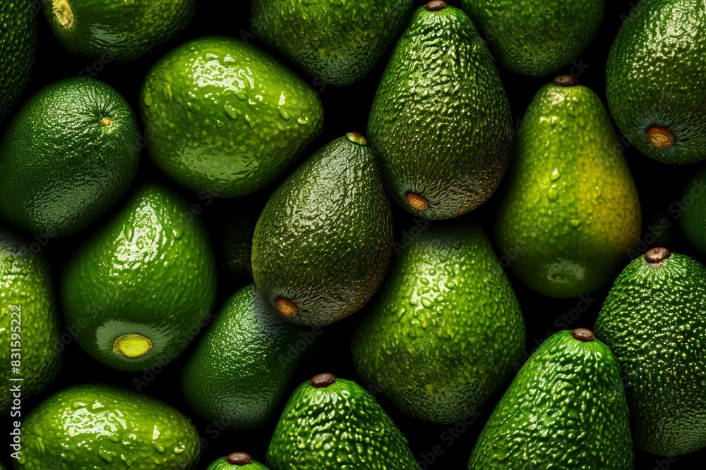 avocado with water drops, generative ai avocado with water drops, generative ai