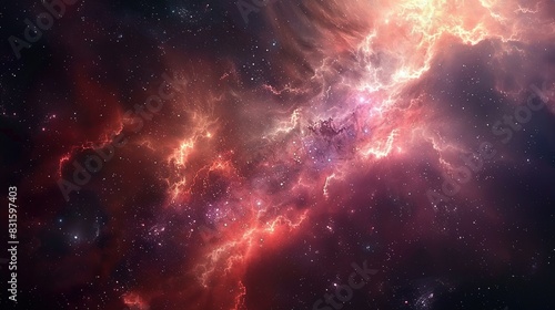 Stellar Galaxy with Nebula and Stars  Space Background