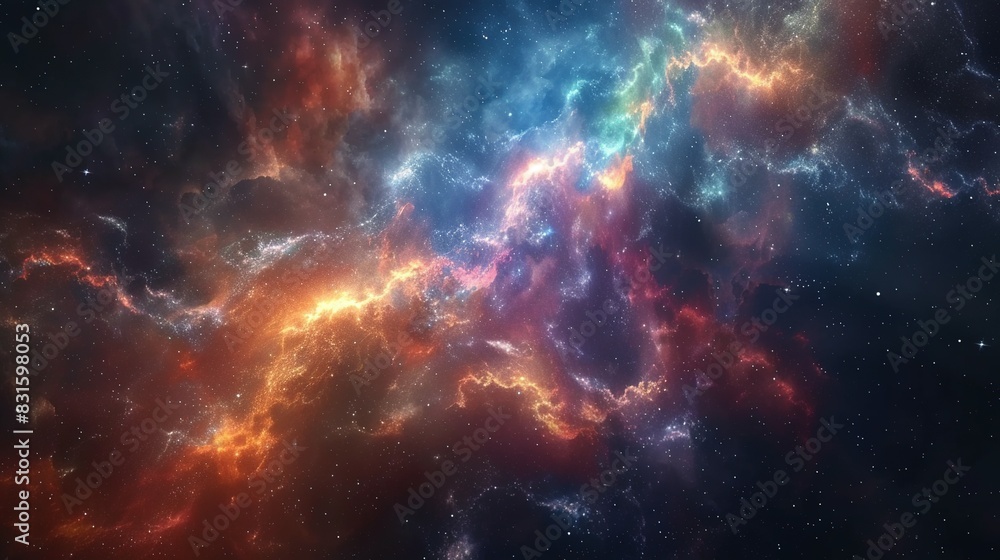 Nebula and Stars in a Galaxy: Space Background Nebula and Stars in a Galaxy: Space Background