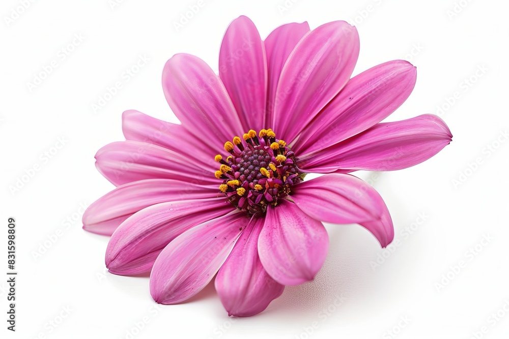 Pink Daisy Isolated on White Background. Beautiful Daisy Flower Pink Daisy Isolated on White Background. Beautiful Daisy Flower