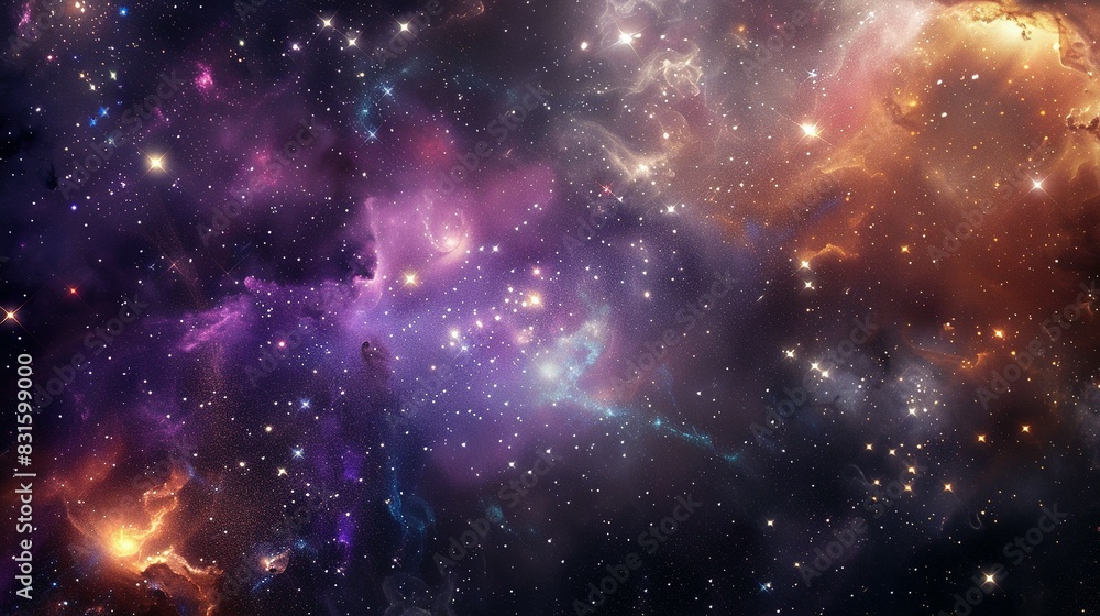 Fototapeta premium Galaxy Filled with Nebula and Stars: Space Background