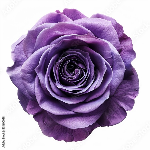 Purple Rose Isolated on White Background. Beautiful Rose Flower