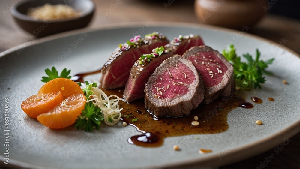 Beef Tataki, Japanese Traditional Food. menu for a Japanese restaurant of traditional and popular. Beef Tataki, Japanese Traditional Food. menu for a Japanese restaurant of traditional and popular.