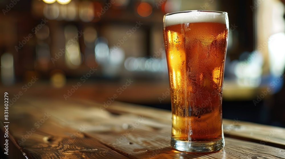 Hopped Up IPA Beer Served in a Pint Glass Hopped Up IPA Beer Served in a Pint Glass