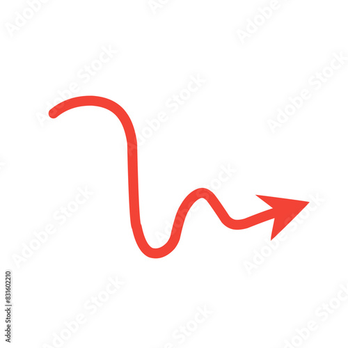 Red devil tail with arrow