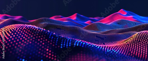 Wallpaper Mural Abstract Desert With Neon, Glowing Patterns And Shapes, Background Torontodigital.ca