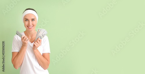 Beautiful woman with mobile...