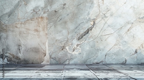 Background Stone,Smooth marble wall with a prominent empty section for product imagery or text.