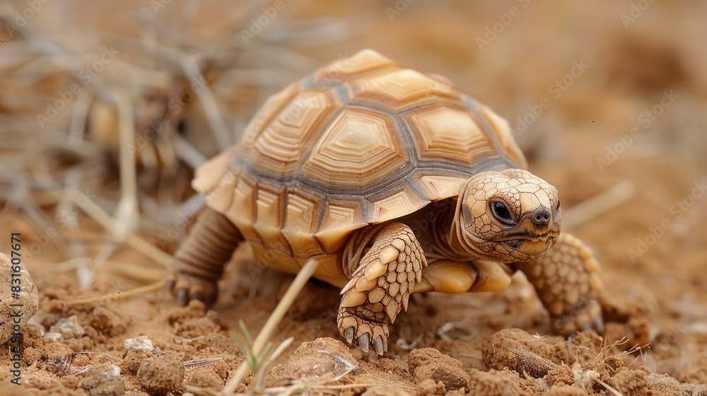 A baby turtle is laying on a rock A baby turtle is laying on a rock