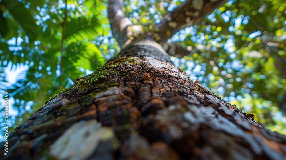 Insect s perspective of the towering tree in the garden Insect s perspective of the towering tree in the garden