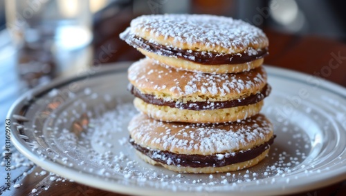 Wallpaper Mural Dessert Bliss: The Perfect Moment with Alfajores on Your Plate Torontodigital.ca