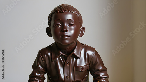 Boy made of chocolate, Generative AI