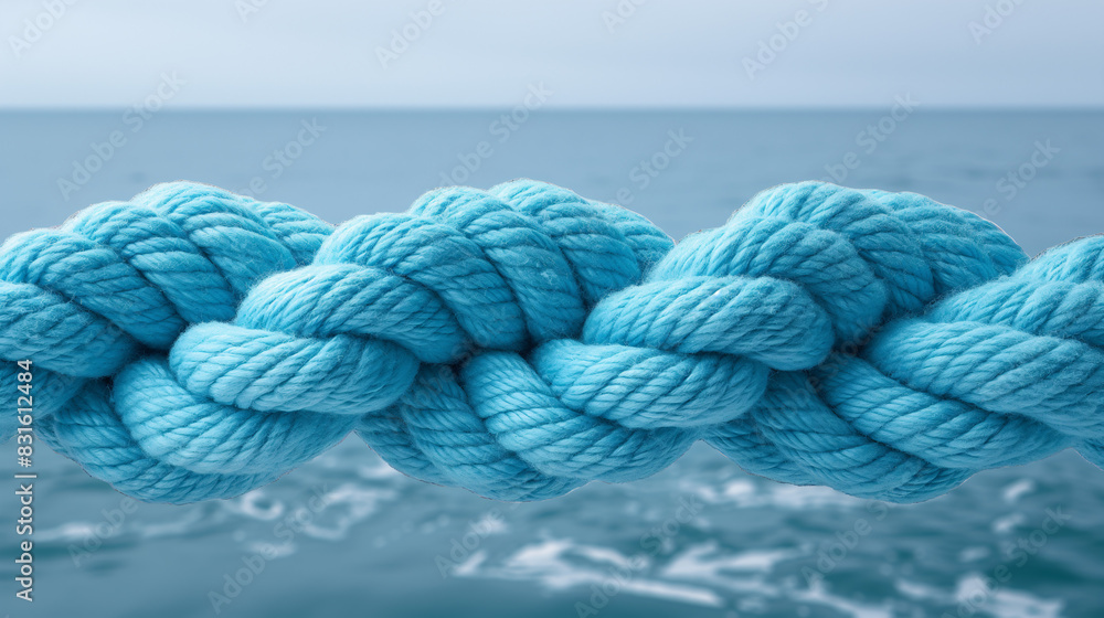 A close up of a rope twists with water in the background, creating a mesmerizing dance of textures and patterns against a serene aquatic backdrop A close up of a rope twists with water in the background, creating a mesmerizing dance of textures and patterns against a serene aquatic backdrop