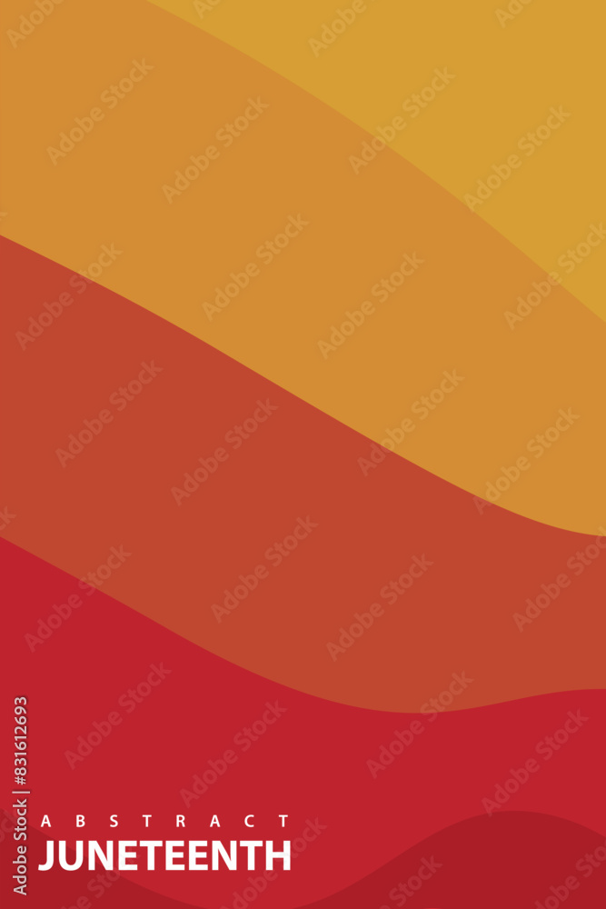 Obraz premium Abstract background design with Juneteenth theme, with wavy patterns.
